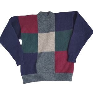 Vintage Pendleton Men's Sweater XL Colorblock 80s 90s Wool Cosby Grandpa Dad‎